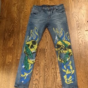 Waymea Skull Jeans 32x32